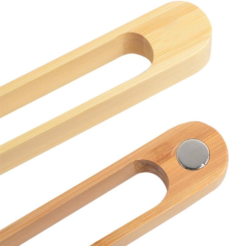 laboos Magnetic Bamboo Toaster Tongs: 100% Natural 8.7” Wood Kitchen Toast Tongs| Eco-Friendly, Space Saving Modern Kitchen Accessory for Home Restaurant | Set of 2 - Image 3