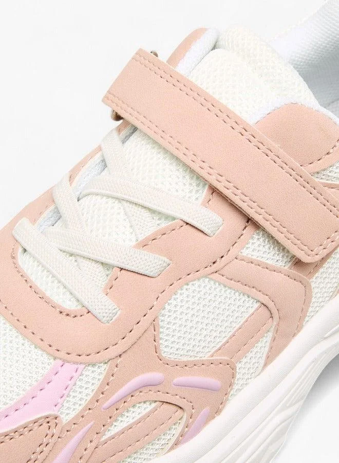 Paprika  Panelled Sneakers with Hook and Loop Closure  | Best Price UAE