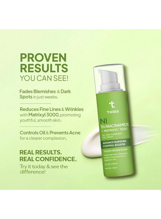 Twasa 5% Niacinamide Oil Free Moisturizer for Acne Prone Skin | Day Cream For Oily, Dry & Combination Skin | Pigmentation Removal Cream For Dark Spots & Blemishes, Soothes Redness | 25g - Image 5