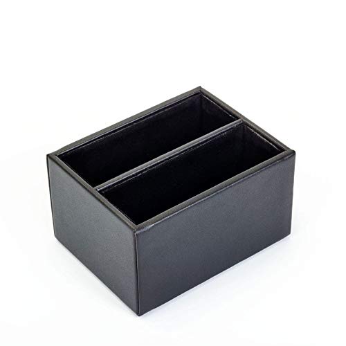 Dacasso A1043 Leather 10 Square Coaster Set with Holder Black - Image 3