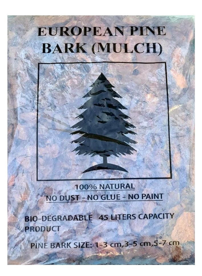 Generic European Garden Wood Mulch Pine Bark 45Ltr- 7Kg (5-7cm) 