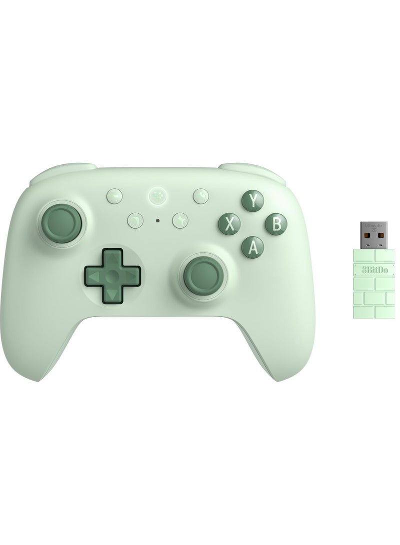 8بت دو تحكم 8BitDo Ultimate 2C اللاسلكي لجهاز الكمبيوتر ويندوز وأندرويد، بمعدل استجابة 1000 هرتز، عصا تحكم وتأثير هول، وزر L4/R4 قابل لإعادة التعيين (أخضر) - Image 1