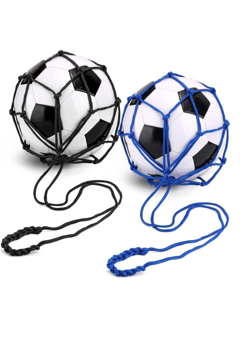 Oasisgalore - 2PCS Soccer Return Trainer Net Fits Ball Size 3, 4, 5, Adjustable Waist Belt Soccer Training Net - Image 1
