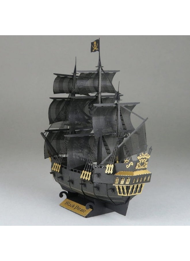 Paper Nano Black Pirate Ship Building Kit  - Image 5