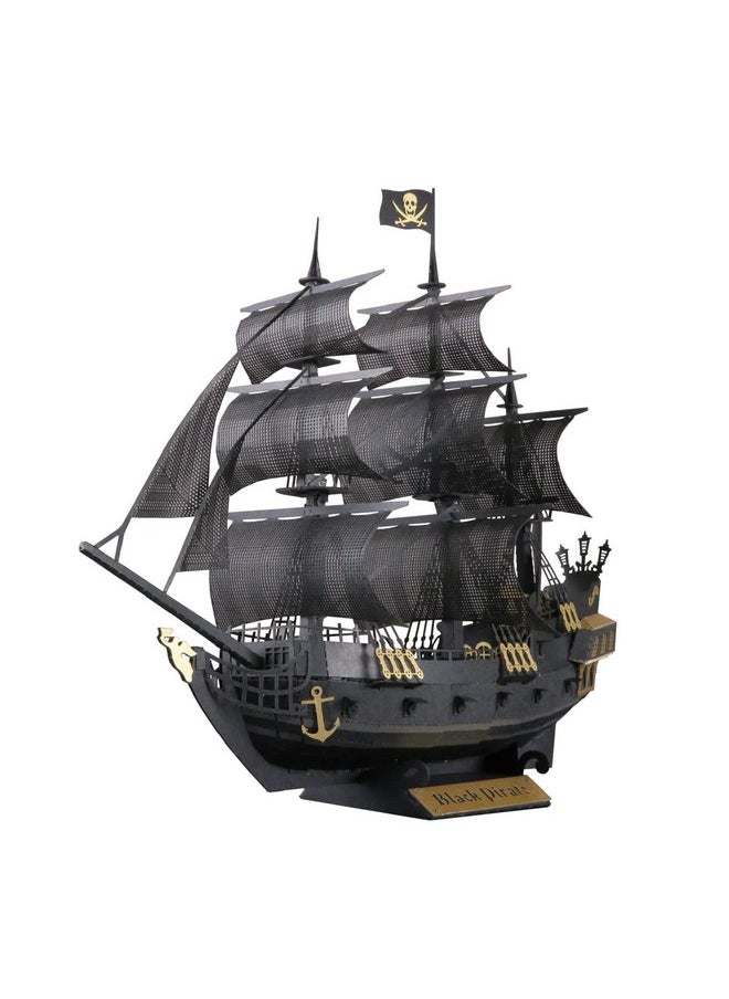 Paper Nano Black Pirate Ship Building Kit  - Image 2