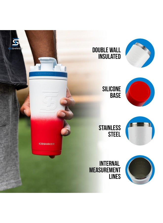 Ice Shaker - Ice Shaker Stainless Steel Shaker Bottle | 26oz, USA | Stays Cold for 30+ Hours | Insulated Cup with Twist-on Agitator | Odor-Free Shaker Cup for Protein Shakes, Water, Smoothies, Cocktails - Image 1