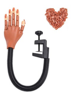 Arabest Nail Trainning Practice Hand, Nail Display Manicure Supply, Flexible Movable False Fake Hands for Nail Manicure-Best Manicure DIY Print Practice Tool  - Image 1