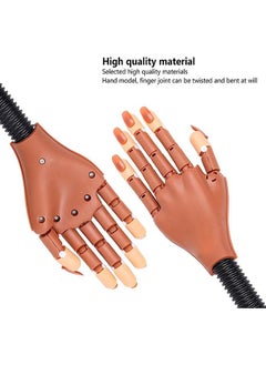 Arabest Nail Trainning Practice Hand, Nail Display Manicure Supply, Flexible Movable False Fake Hands for Nail Manicure-Best Manicure DIY Print Practice Tool  - Image 5