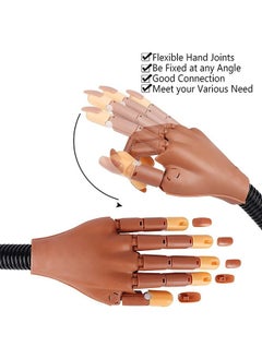 Arabest Nail Trainning Practice Hand, Nail Display Manicure Supply, Flexible Movable False Fake Hands for Nail Manicure-Best Manicure DIY Print Practice Tool  - Image 3