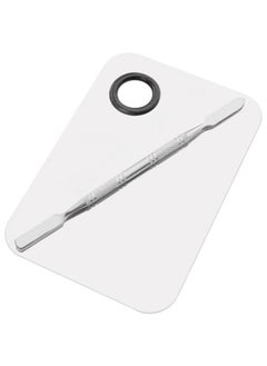 ISCRIO Professional Pro Stainless Steel Makeup Palette, Professional Cosmetic Mixing Makeup Palette Spatula Makeup Artist Tool, 1.0 Count  - Image 2