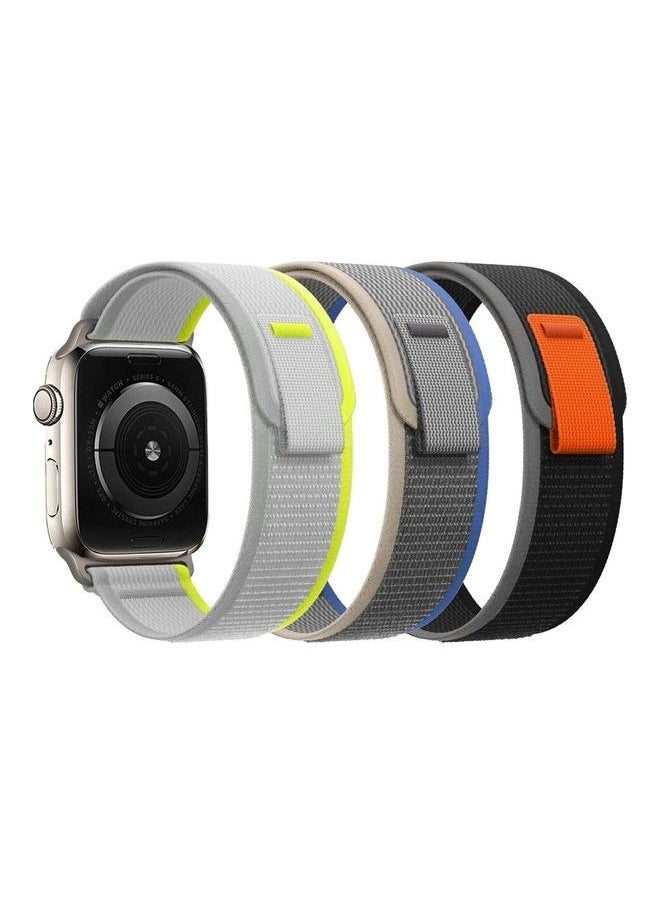 Generic - 3Pack for Apple Watch Trail Band 49mm 45mm 44mm 42mm Nylon Woven Sport Strap for iWatch Series Ultra/8/7/SE/6/5/4/3/2/1 - Image 1
