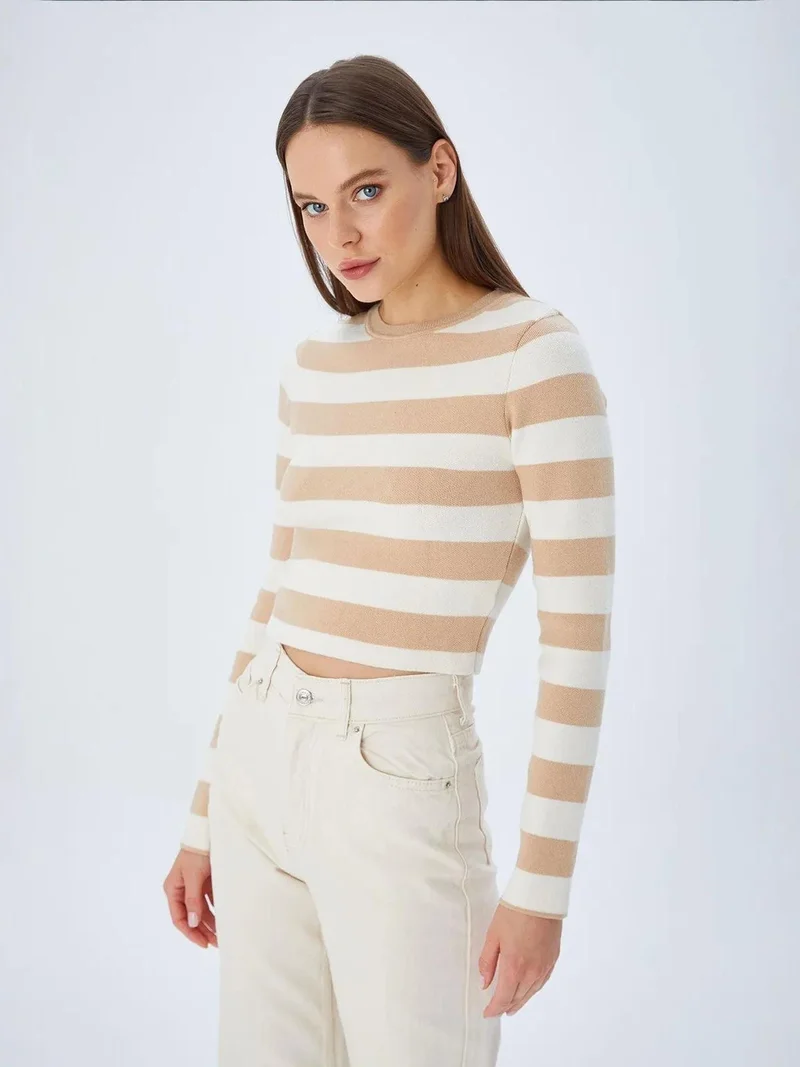MixRay Mixray Striped Knit Sweater