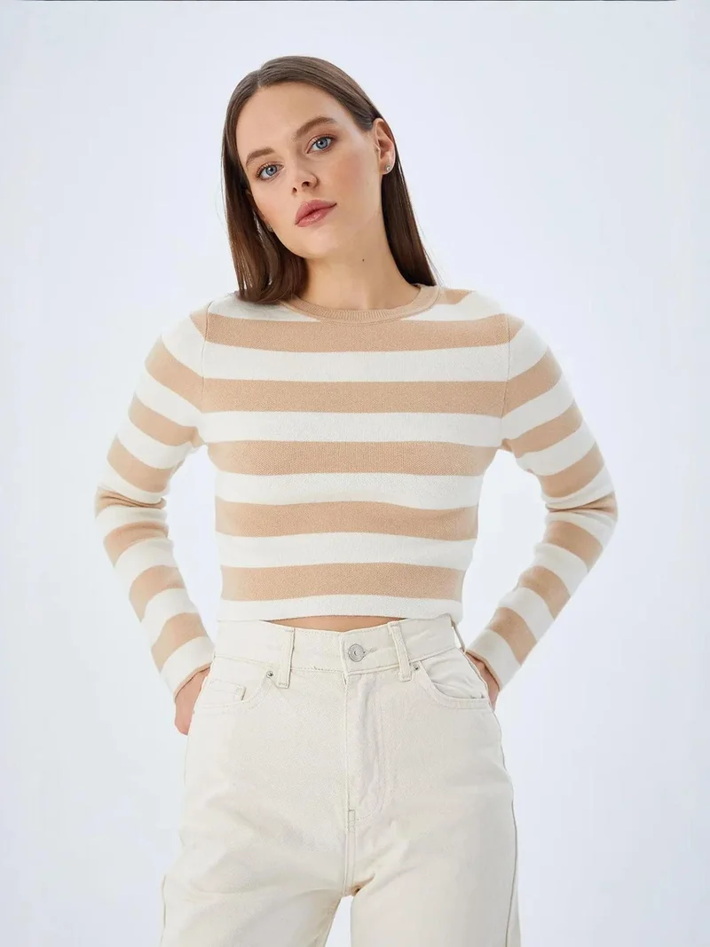 MixRay Mixray Striped Knit Sweater