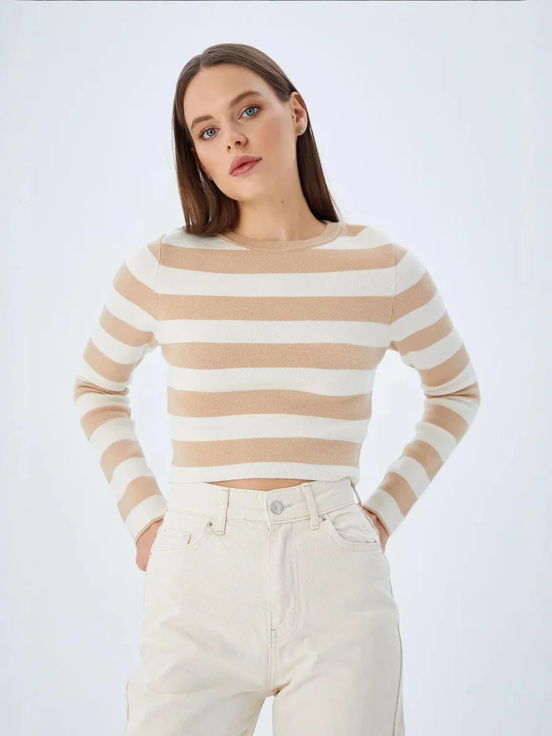 MixRay Mixray Striped Knit Sweater