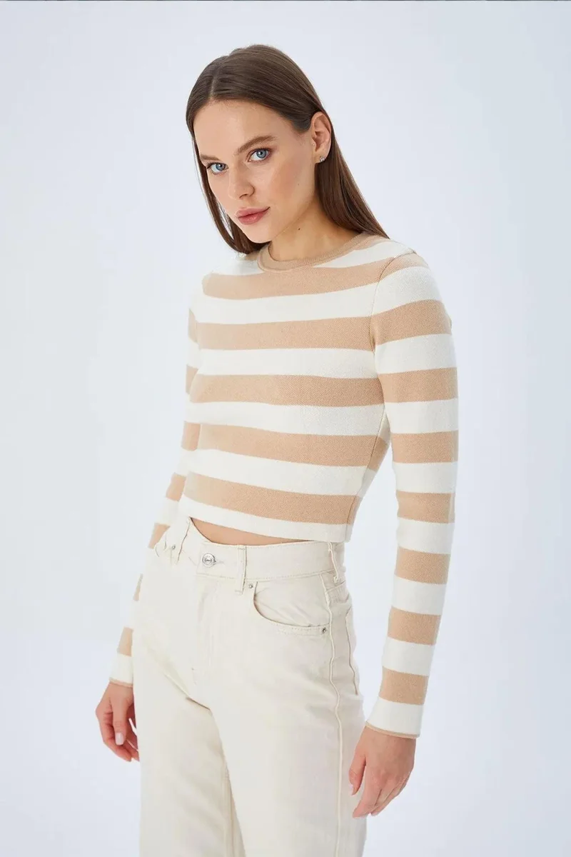 Mixray Mixray Striped Knit Sweater