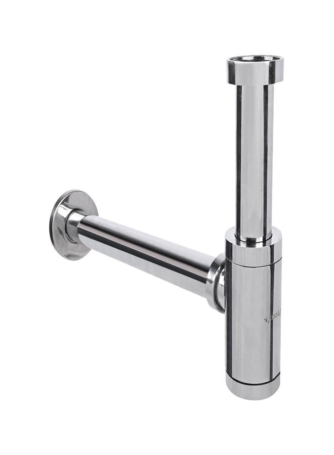 Prem Tiles Brass Bottle Trap for Wash Basin with 300mm Long Pipe & Wall Flange | Sink Drain Pipe | Anti-Rust Bathroom Bottle Trap | Leak-Proof Design | Easy Installation - Image 1