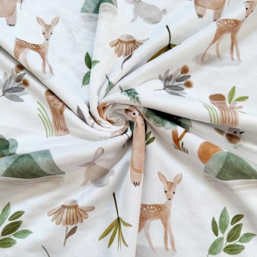 Buerhanerry Woodland Baby Blanket for Girls Boys, Soft Double Layer Minky with Dotted Backing, Forest Animals Theme Toddler Nursery, Newborn Infant Crib Bedding, Receiving Blankets, 30"x40" - Image 4
