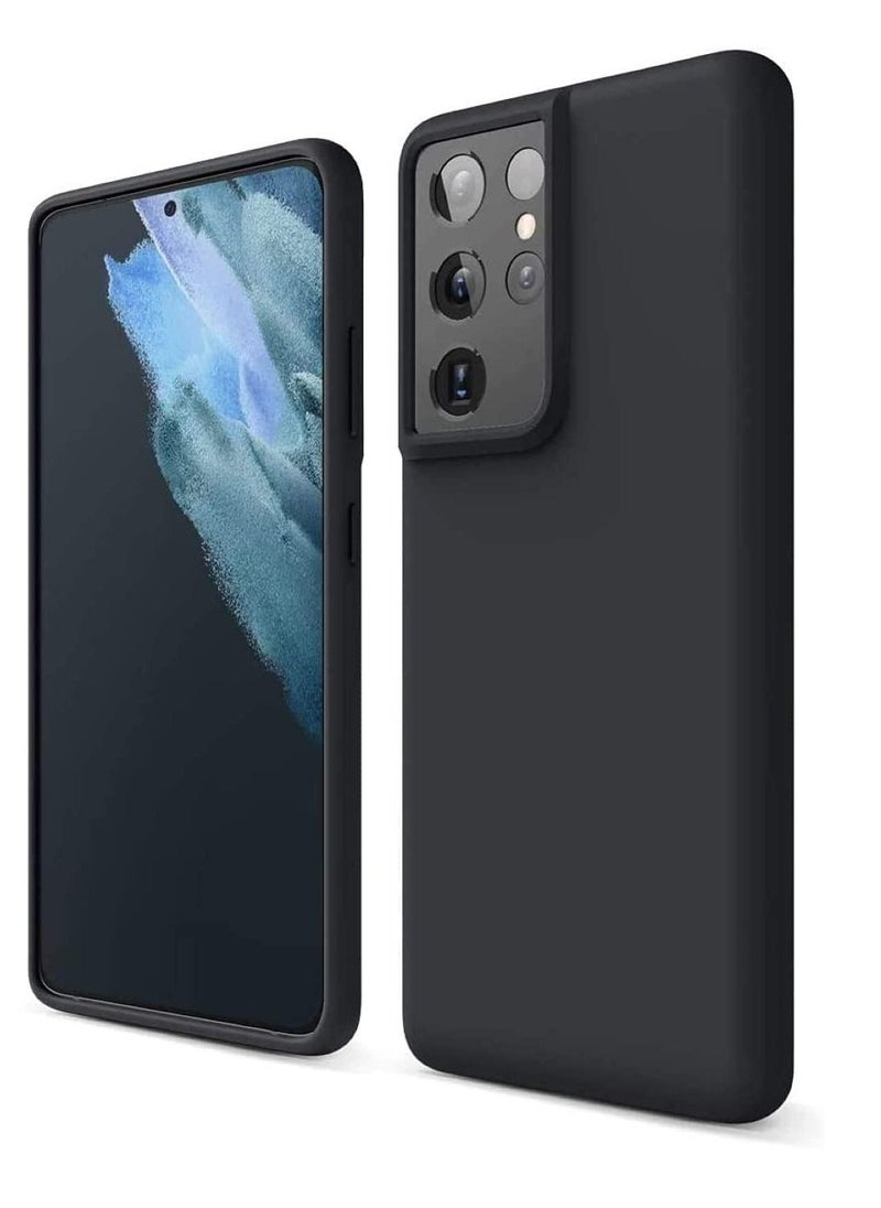 Silicone Protective Case Cover designed for Samsung Galaxy S21 Ultra Soft Liquid Rubber Gel Matte Finish - Image 1