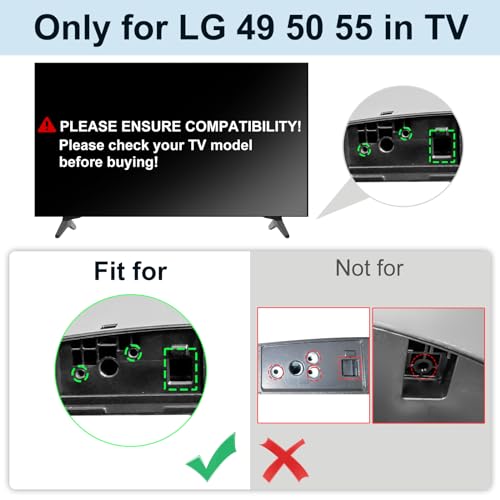 Maozhren حامل تلفاز 49" 50" 55" لأرجل تلفاز LG 55UJ6300 55UJ6540 55UK6200 55UK6300 55UK6500 55LJ550M 55UM7300 55UN6900 55LJ5550 50UK6500 49UK6300 MAM643660 MEZ64114730 أرجل بديلة لتلفاز LG مع براغي - Image 3
