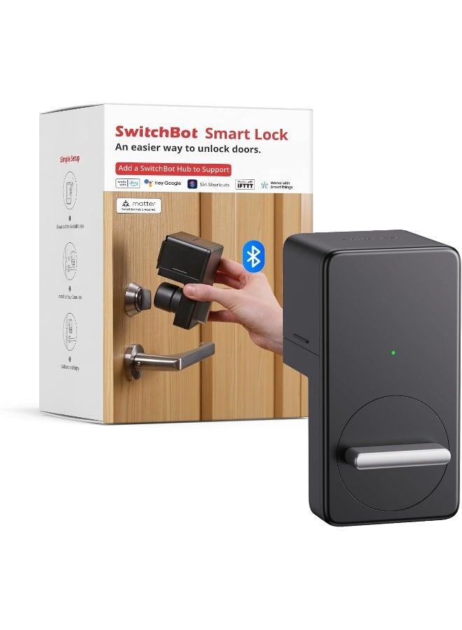 SwitchBot Smart Lock, Bluetooth Electronic Deadbolt, Keyless Entry Door Lock, Smart Lock for Front Door, Compatible with WiFi Bridge (Sold Separately), Keyless Lock Fits Your Existing Deadbolt - Image 1
