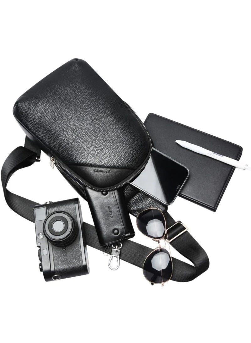 بوباي حقيبة كتف جانبية فاخرة للجنسين من بوباي مصنوعة من جلد البقر المقاوم للماء، مناسبة للسفر والمكتب والعمل غير الرسمي - Image 3