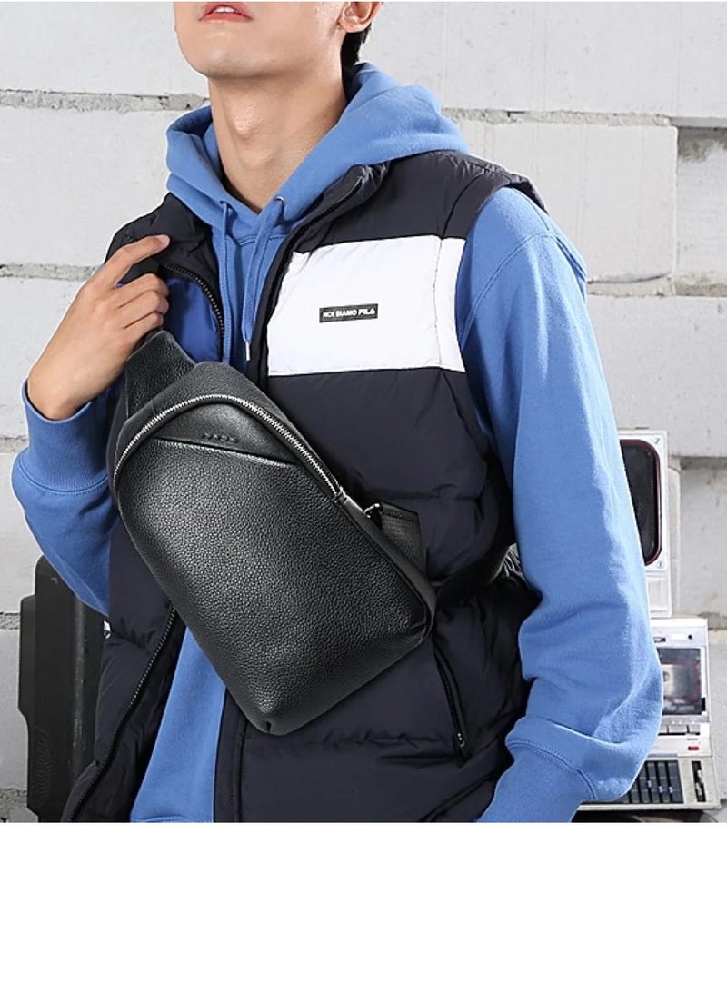 بوباي حقيبة كتف جانبية فاخرة للجنسين من بوباي مصنوعة من جلد البقر المقاوم للماء، مناسبة للسفر والمكتب والعمل غير الرسمي - Image 4