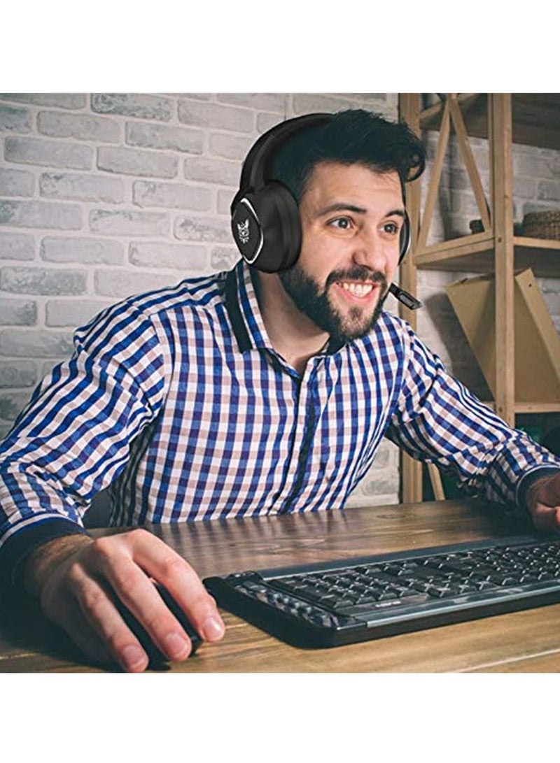 Gaming Headphone RGB Light Stereo Bass Wired Earphone with Noise Cancelling Mic - Image 4