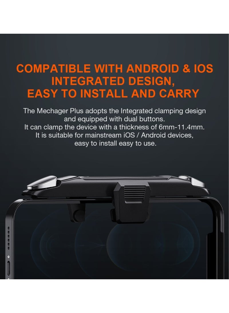 BIGBIG WON BIGBIG WON M3 Mechager Plus Integrated Clamping Trigger Mobile Game Controller for PUBG/Fornite/Call of Duty Integrated Mobile Triggers Aim Button Shooter Joystick for iPhone and Android Mobile Gaming Trigger  - Image 4