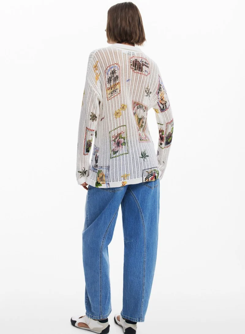 DESIGUAL Stamp Cardigan