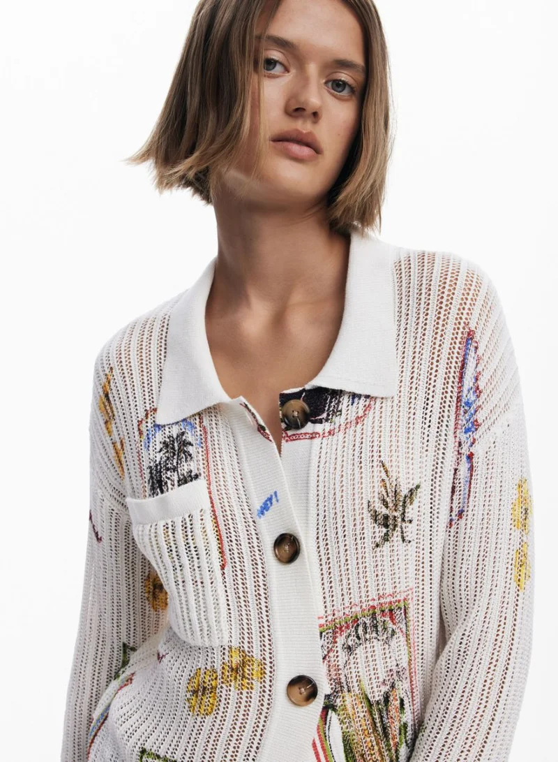 DESIGUAL Stamp Cardigan