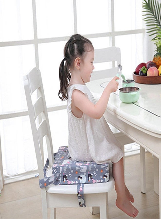 ATORSE® Portable Dining Chair Booster Cushion Baby Chair Seat Bear Grey - Image 2