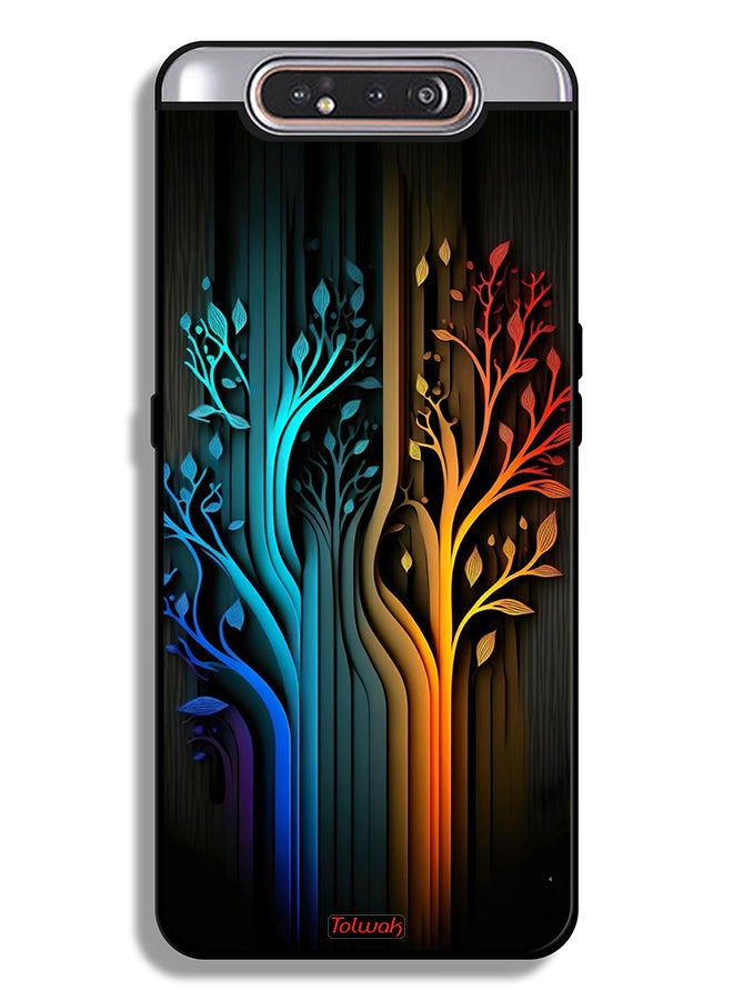 Tolwak Samsung Galaxy A80 Protective Case Cover Tree Leaves Art - Image 1