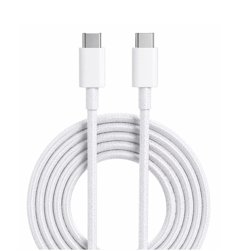 كابل شحن سريع USB-C بقوة 240 واط، بطول 2 متر، من  تايب سى إلى تايب سى، يدعم تقنية الشحن السريع PD، مناسب لأجهزة الكمبيوتر المحمولة والهواتف الذكية.
