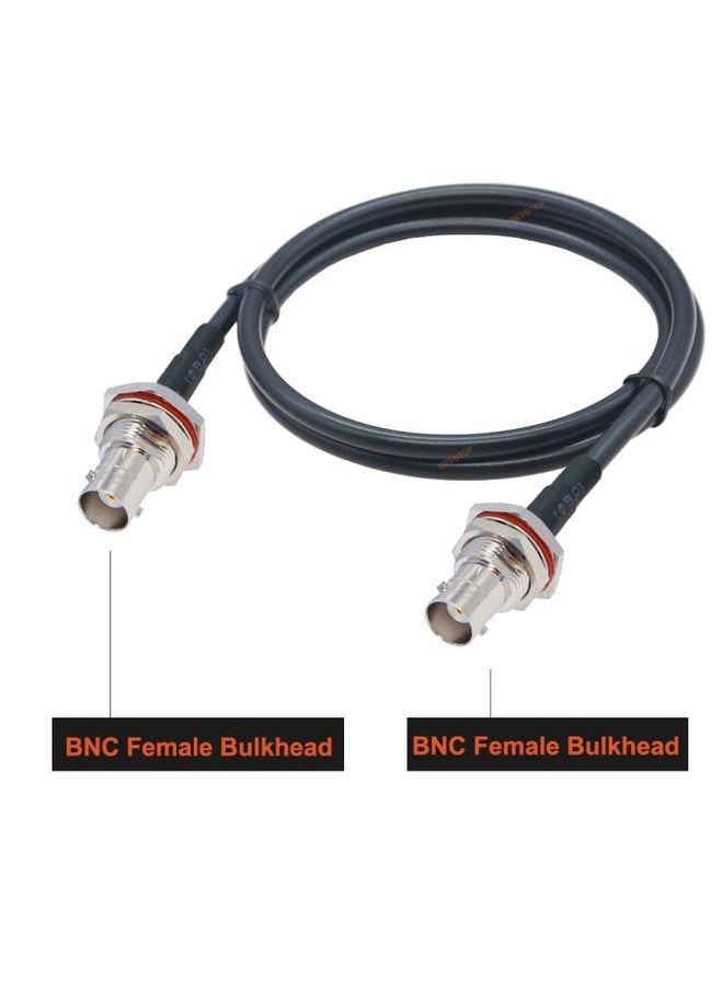 BURAQ BNC Female To BNC Female RG58 Coaxial Adapter Cable, Cable Length:0.5m  - Image 2