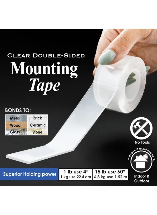 بازيك بروداكتس شريط جبلي شفاف مزدوج الجوانب - Image 2