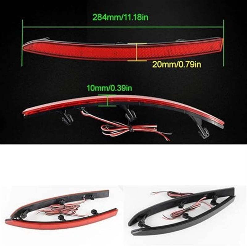 DEMULAX Rear Bumper Reflector Tail Stop Brake Light for Volkswagen Tiguan - Image 2