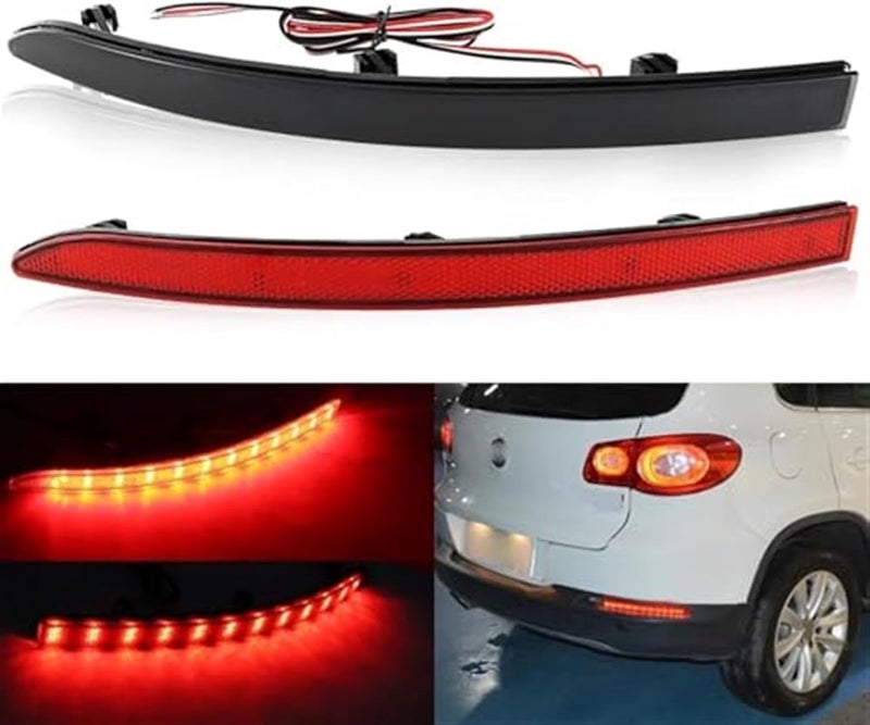 DEMULAX Rear Bumper Reflector Tail Stop Brake Light for Volkswagen Tiguan - Image 3