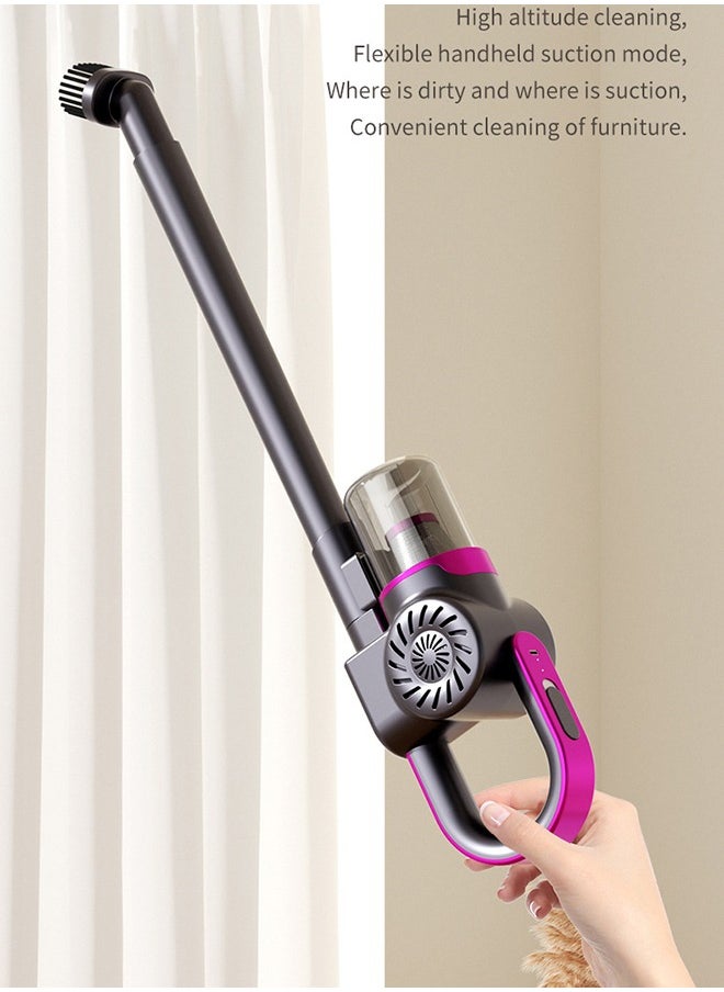 4-in-1 Cordless Vacuum Cleaner,8500Kpa  Brushless Motor Wet Dry Lightweight Stick Vacuum with Crevice Tool, Dusting Brush for Home, Car, Carpet, Hardwood Floor (Purple)