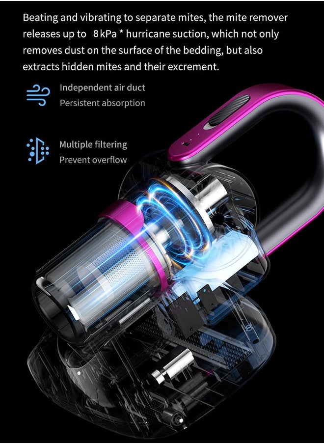 4-in-1 Cordless Vacuum Cleaner,8500Kpa  Brushless Motor Wet Dry Lightweight Stick Vacuum with Crevice Tool, Dusting Brush for Home, Car, Carpet, Hardwood Floor (Purple)