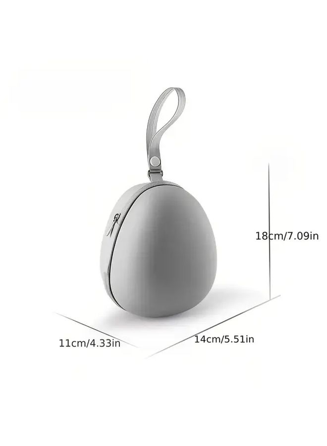 Grey U Shaped Neck Pillow Case Travel Storage EVA Organizer Airplane Car Office Comfort - Image 3