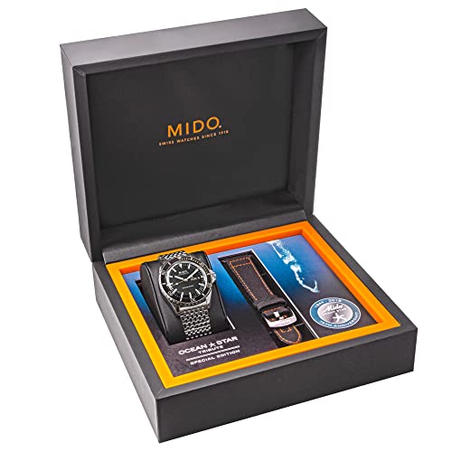 MIDO Ocean Star Tribute - Swiss Automatic Watch for Men - Black Dial - 40.5mm Stainless Steel Case - Stainless Steel Bracelet - M0268301105100 - Image 2