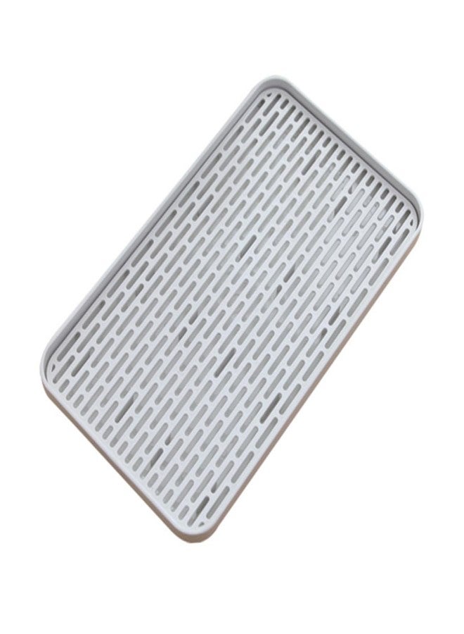 Alasum Double Layer Plastic Drain Tray with Detachable Board for Kitchen Counter Dish Drainer and Bottle Drying Rack with Efficient Water Drainage and Fruit Tray Function - Image 1