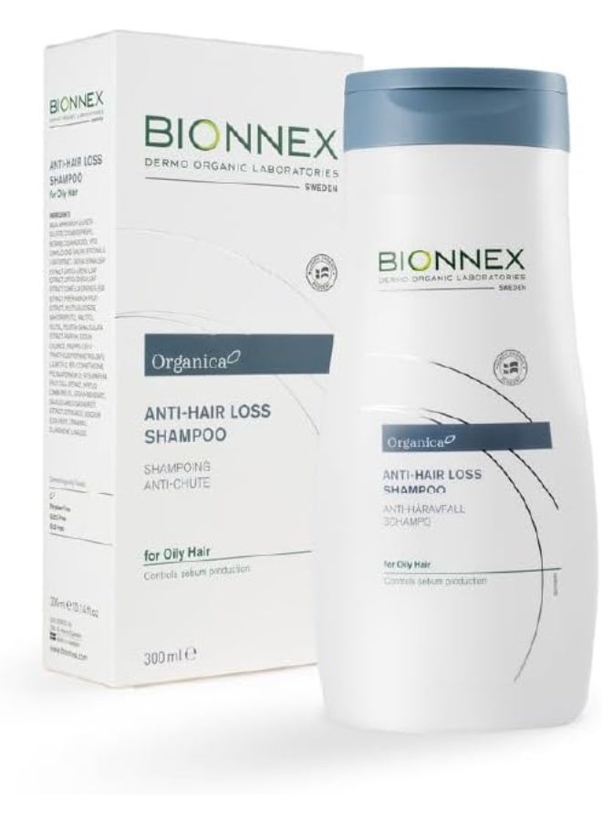 Bionnex Organica Anti-Hair Loss Shampoo for Normal Hair – with 25 Natural Plant & Sea Extracts, Vitamins & Minerals – Organic, Paraben & Sulphate Free – Reduces Hair Fall & Strengthens – 300ml