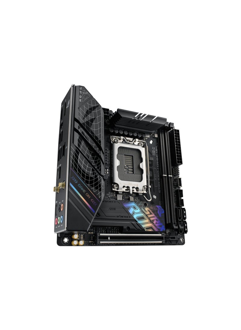 ASUS ROG Strix B760‑I Gaming WiFi Mini‑ITX Motherboard – LGA1700, DDR5 7600MHz OC, PCIe 5.0, 2× M.2 NVMe, 4× SATA, Wi‑Fi 6E, 2.5Gb LAN, HDMI 2.1/DP, AI Networking & Noise Cancel | 90MB1D90-M1EAY0 - Image 3