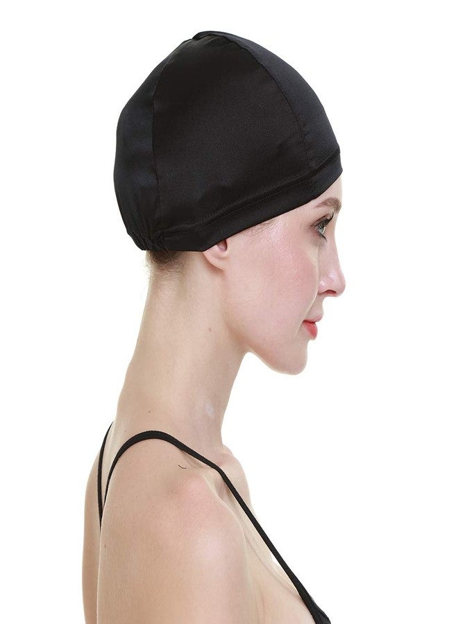 FocusCare Wig Cap,100% Mulberry Silk Hair Loss Cancer Women Bald Head Elastic Band Black - Image 4
