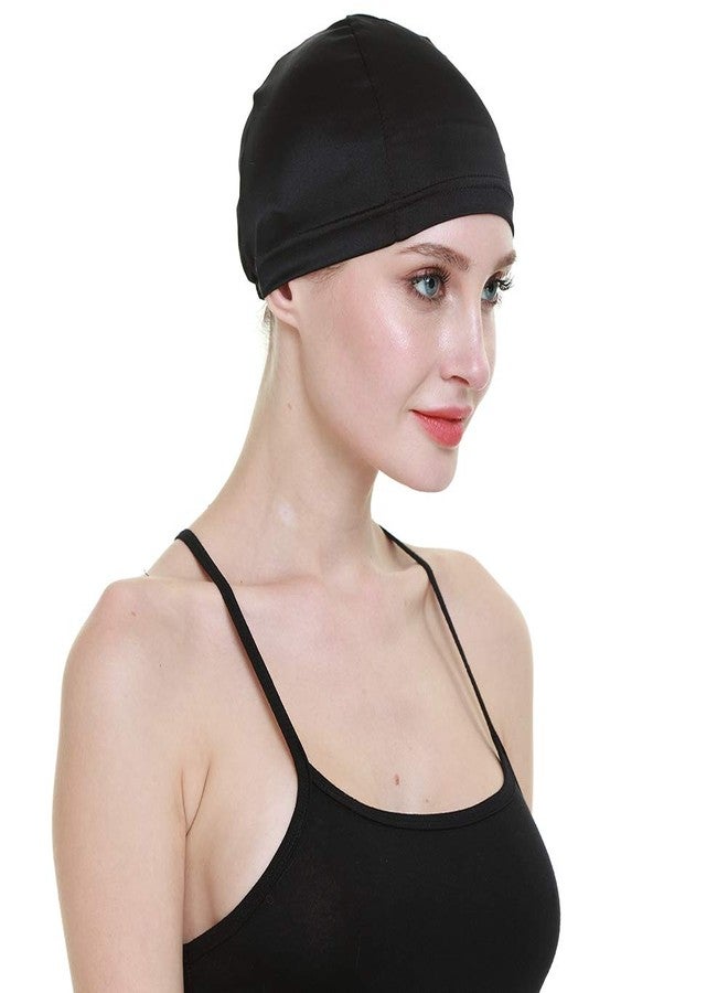 FocusCare Wig Cap,100% Mulberry Silk Hair Loss Cancer Women Bald Head Elastic Band Black - Image 5