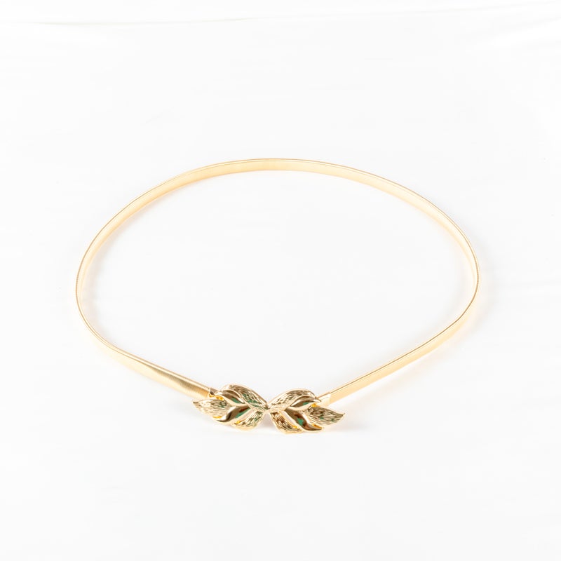 ذا بلاك بيرل اكسسوريز حزام حريمي ذهبي سوستة - Image 1