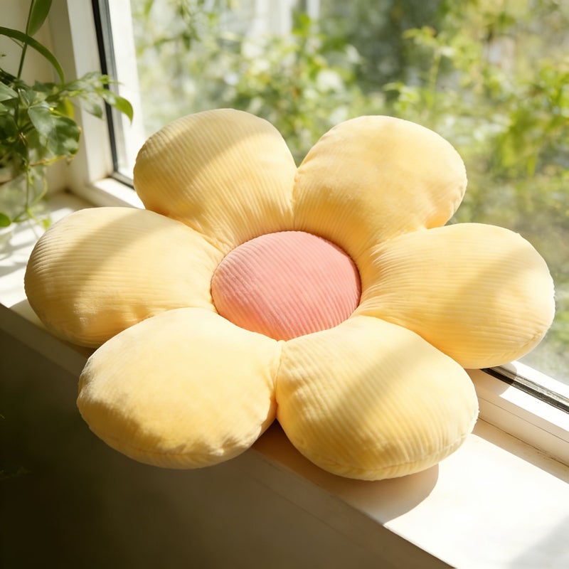 Pink Flower Shaped Seat Cushion For Office Car Home Decor Gift - Image 1