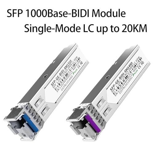 GESD 1.25G BiDi SFP Fiber Transceiver Module Pair, 1000BASE-BX-D, Single-Mode Simplex LC, Tx/Rx 1490nm/1310nm, DDM, SMF, Compatible with Cisco, Ubiquiti/Unifi, Mikrotik, TP-Link, HPE and More, up to 20km - Image 3