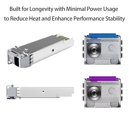 GESD 1.25G BiDi SFP Fiber Transceiver Module Pair, 1000BASE-BX-D, Single-Mode Simplex LC, Tx/Rx 1490nm/1310nm, DDM, SMF, Compatible with Cisco, Ubiquiti/Unifi, Mikrotik, TP-Link, HPE and More, up to 20km - Image 5